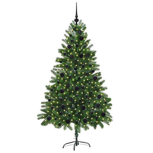 vidaXL Sapin de Noël avec 300 LED avec support Vert 180 cm PE