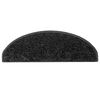 vidaXL Tapis d'escalier 10 pi&egrave;ces 65 x 21 x 4 cm Noir Demi-rond Grand