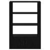 vidaXL Buffet Ch&ecirc;ne noir 30 x 80 x 119.5 cm Bois d'ing&eacute;nierie