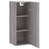 vidaXL Armoire murale sonoma gris 34,5x34x90 cm bois d'ing&eacute;nierie