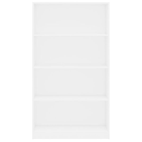 vidaXL Biblioth&egrave;que &agrave; 4 niveaux Blanc 80x24x142 cm Bois d&rsquo;ing&eacute;nierie