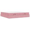vidaXL Cadre de lit avec matelas avec matelas 2 pcs Rose Velours
