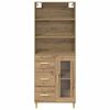 vidaXL Haut Armoire avec tiroir Ch&ecirc;ne artisanal 69,5 x 34 x 180 cm