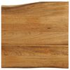 vidaXL Dessus de table 80x80x2,5 cm bord vivant bois massif manguier