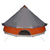 vidaXL Tente familiale tipi 12 personnes gris et orange imperm&eacute;able