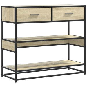 vidaXL Table console ch&ecirc;ne sonoma 90x35x80 cm bois d'ing&eacute;nierie