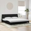 vidaXL Cadre de lit sans matelas Hanko noir 200x200 cm velours