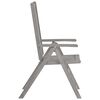 vidaXL Chaises inclinables de jardin et coussins lot de 8 Gris Acacia