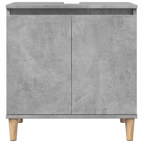 vidaXL Meuble de lavabo gris b&eacute;ton 58x33x60 cm bois d'ing&eacute;nierie