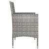 vidaXL Jeu de chaise et tabouret de jardin 4 pcs R&eacute;sine tress&eacute;e Gris