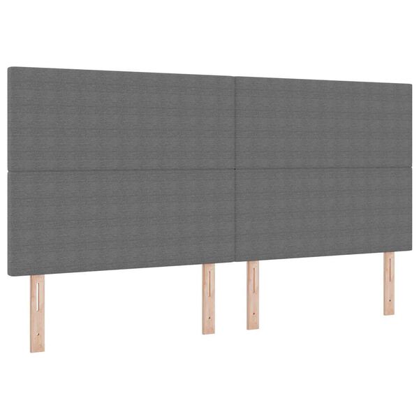 vidaXL T&ecirc;te de lit avec t&ecirc;te de lit Gris clair 200 cm Cuir synth&eacute;tique