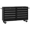 vidaXL Chariot &agrave; outils avec 5 tiroirs noir 69x33x77 cm acier