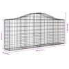 vidaXL Paniers &agrave; gabions arqu&eacute;s 8 pcs 200x30x80/100 cm Fer galvanis&eacute;