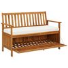 vidaXL Banc de rangement de jardin Bois d'acacia solide 120x63x84 cm