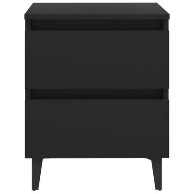 vidaXL Table de chevet Noir 40x35x50 cm Aggloméré
