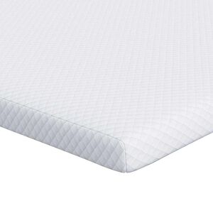vidaXL Surmatelas en mousse &agrave; m&eacute;moire Blanc 80 x 200 cm Tissu Jacquard