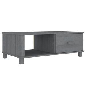 vidaXL Table basse HAMAR Gris fonc&eacute; 100x55x35 cm Bois massif de pin
