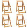 vidaXL Chaises pliantes 4 pi&egrave;ces en bois massif d'acacia
