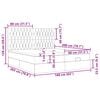 vidaXL Cadre de lit ottoman avec matelas rose 160x200 cm velours