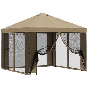 vidaXL Abri de jardin avec parois 3 x 3 m Beige Polyester et Acier