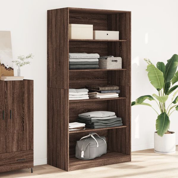 vidaXL Garde-robe ch&ecirc;ne marron 100x50x200 cm bois d'ing&eacute;nierie