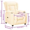vidaXL Fauteuil Cr&egrave;me Similicuir