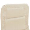 vidaXL Chaises longues pliables lot de 2 cr&egrave;me textil&egrave;ne et acier