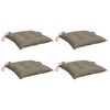vidaXL Coussins de chaise lot de 4 taupe 40x40x7 cm tissu oxford