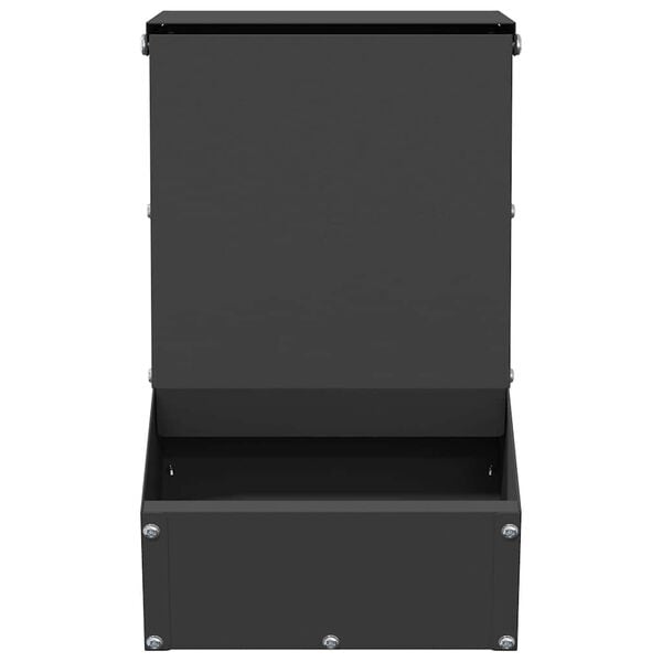 vidaXL Distributeur pour lapins Noir 17,5 x 26 x 28,5 cm
