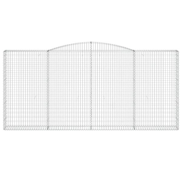 vidaXL Paniers à gabions arqués 8 pcs 400x30x180/200 cm Fer galvanisé