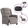 vidaXL Fauteuil de massage inclinable électrique Taupe Tissu