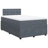 vidaXL Sommier &agrave; lattes de lit et matelas gris fonc&eacute; 120x190cm velours