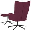 vidaXL Chaise de relaxation avec tabouret Violet Tissu