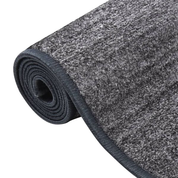 vidaXL Tapis de couloir antid&eacute;rapant Anthracite 67x350 cm