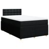 vidaXL Sommier &agrave; lattes de lit avec matelas noir 120x190 cm tissu