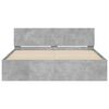 vidaXL Cadre de lit sans matelas gris b&eacute;ton 150x200 cm