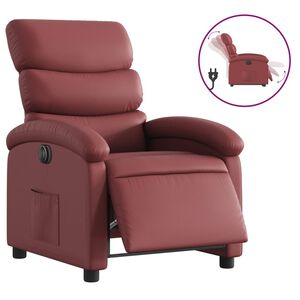 vidaXL Fauteuil inclinable &eacute;lectrique Rouge bordeaux Similicuir