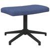 vidaXL Chaise de relaxation avec tabouret Bleu Tissu