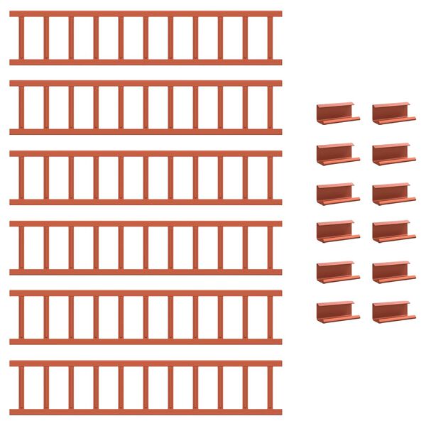 vidaXL Protection de neige pour toit Rouge 600 x 2,5 x 20 cm Acier