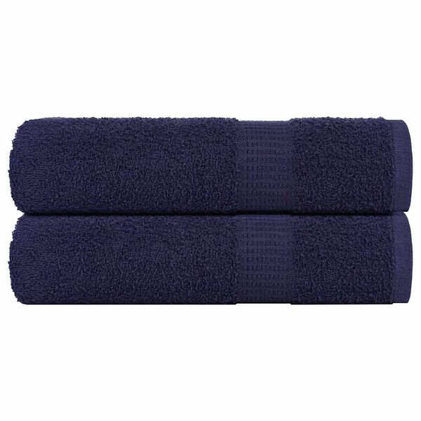 vidaXL Serviettes de bain FROGN 2 pcs bleu marine 100x150 cm 360 g/m&sup2;
