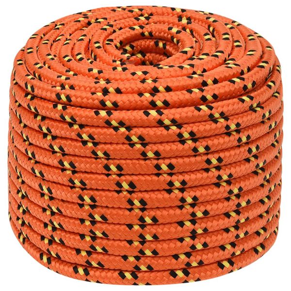 vidaXL Corde de bateau Orange 12 mm 100 m Polypropyl&egrave;ne