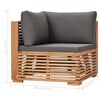 vidaXL Salon de jardin 5 pcs avec coussins Bois de teck solide