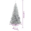 vidaXL Sapin de No&euml;l avec 300 LED avec support Argent 210 cm PET