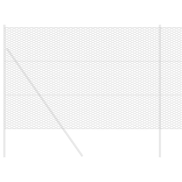 vidaXL Clôture hexagonale Gris 1.5 x 10 m Acier