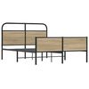 vidaXL Cadre de lit sans matelas 140x190 cm chêne sonoma
