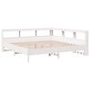 vidaXL Lit biblioth&egrave;que sans matelas blanc 180x200 cm bois pin massif