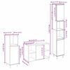 vidaXL Ensemble de mobilier de salle de bain 3 pcs Bois Ancien
