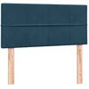 vidaXL Sommier &agrave; lattes de lit et matelas bleu fonc&eacute; 80x220 cm velours