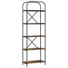 vidaXL &Eacute;tag&egrave;re 5 niveaux 60 x 30 x 183 cm Bois d'ing&eacute;nierie Ch&ecirc;ne fum&eacute;