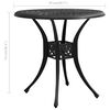 vidaXL Table de jardin Noir 78x78x72 cm Aluminium coul&eacute;
